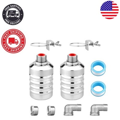 2pcs Stainless Steel Water Float Valve Set - Automatic Level Control for Pools