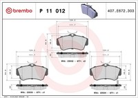 Brembo Bremsbelagsatz, Scheibenbremse Vorderachse FüR Chrysler