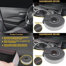 Dashboard Decor Strip Sticker Moulding Line Trim Car Accessories PU Leather EKK