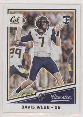 2017 Panini Classics Rookies Blank Back 1/50 Davis Webb #224 Rookie RC a8x