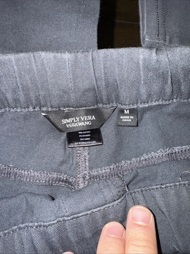 Vera Wang Simply Vera Talla Mediana Envejecido Gris Denim Elastizado Leggings Foto 4 de 4