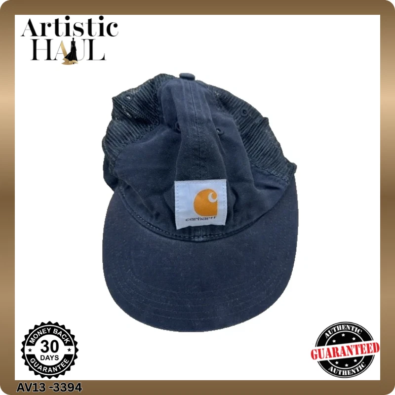 Carhartt Men's Navy Mesh Back Trucker Cap Snapback Hat One Size