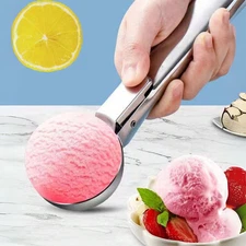 Ice Cream Scoop With Trigger Perfect For Frozen Yogurt Gelato Stainless Steel