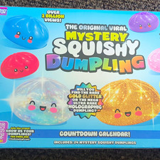 Mystery Squishy Dumpling Countdown Calendar, 24 Multicolor Squishy Dumplings