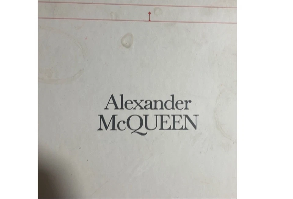 Usado Alexander McQueen Mujer Cuero Blanco Iridiscente Azul Detalle en el Tacón Foto 4 de 4