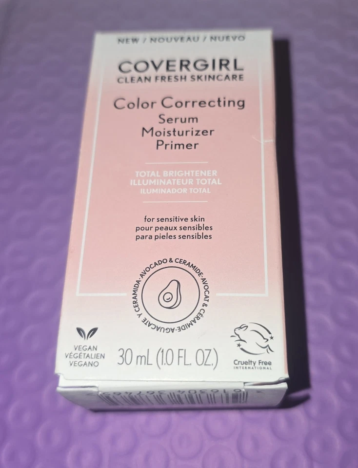 CoverGirl Clean Fresh Skincare Color Correcting Serum Moisturizer Primer NIB - Image 2 of 2
