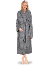 Premium Women Plush Soft Robe Fluffy Warm Fleece Sherpa Shaggy Bathrobe L/XL...