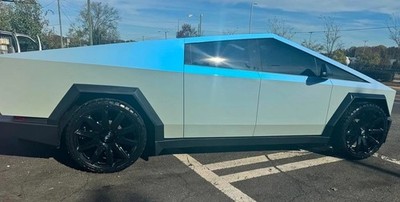 Cybertruck DIY PPF Paint Protection Wrap Color Change Shift Diamond White Blue