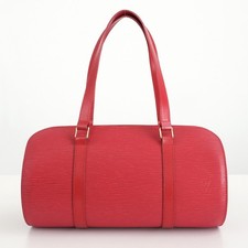 LOUIS VUITTON LV Epi Soufflot M52227 borsa a mano rossa MI0065 originale #54196A