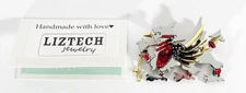 Liztech 2009 WELSH DRAGON 2.75" Brooch Pin Scarce