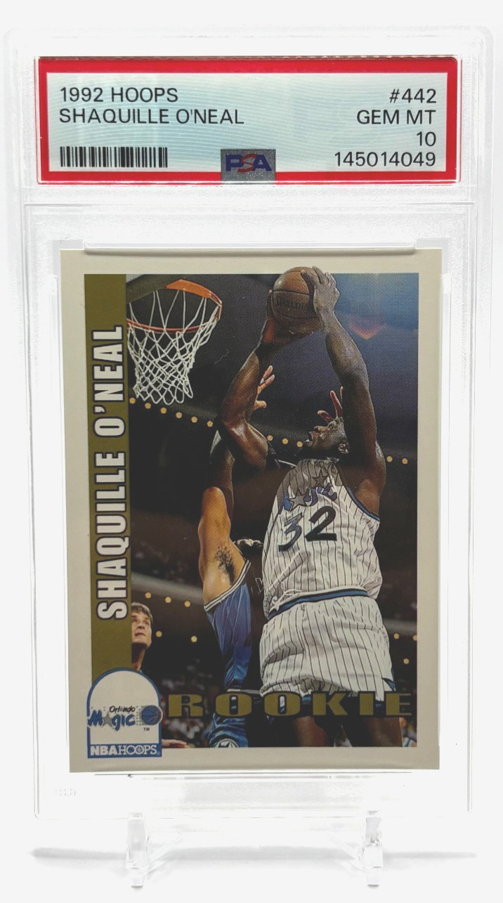 1992-93 NBA Hoops - Rookie Shaquille O'Neal #442 (RC) PSA 10! Gem Mint! (A)