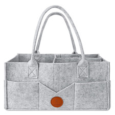 Diaper Caddy Organizer - Diaper Caddy for Baby Nursery Storage, Felt Diaper Orga