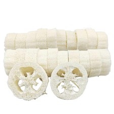 22 PCS Natural Loofah Slices Reusable Cuts Cleaner Sponge Scrubber 3.15x1