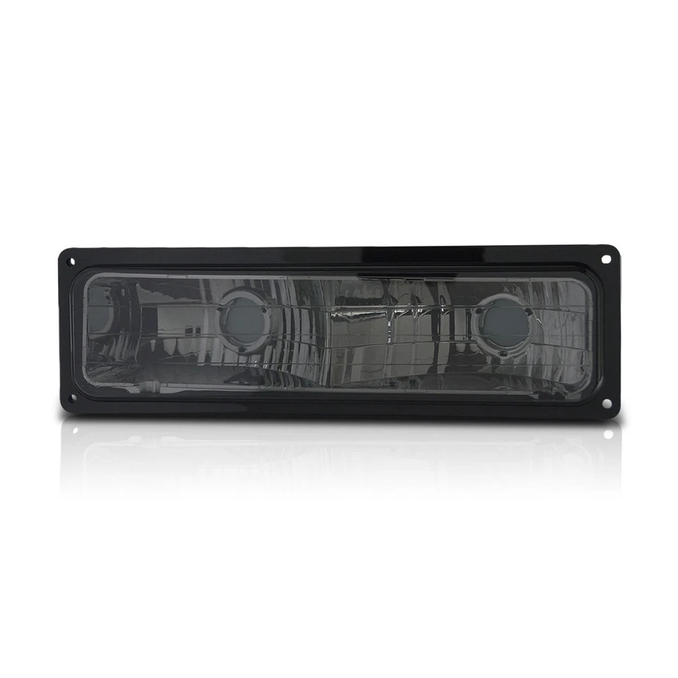 For 88-98 Chevy GMC C10 C/K Suburban GMT400 Bumper Light Turn Sinal Lamp Smoked - Image 2 of 4