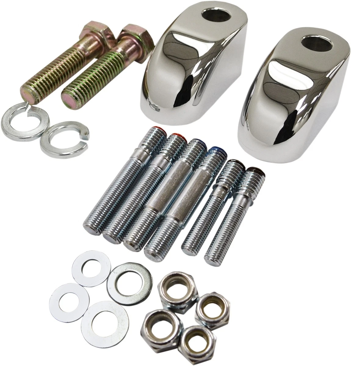 Baron Handlebar Riser Adapters/Extensions 1" Chrome BA-7416-01