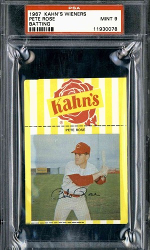 Pete Rose [Batting] 1967 Kahn's Wieners card