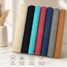 Faux Suede PU Fabric Roll 20x120cm Soft Sewing Craft Upholstery DIY Material