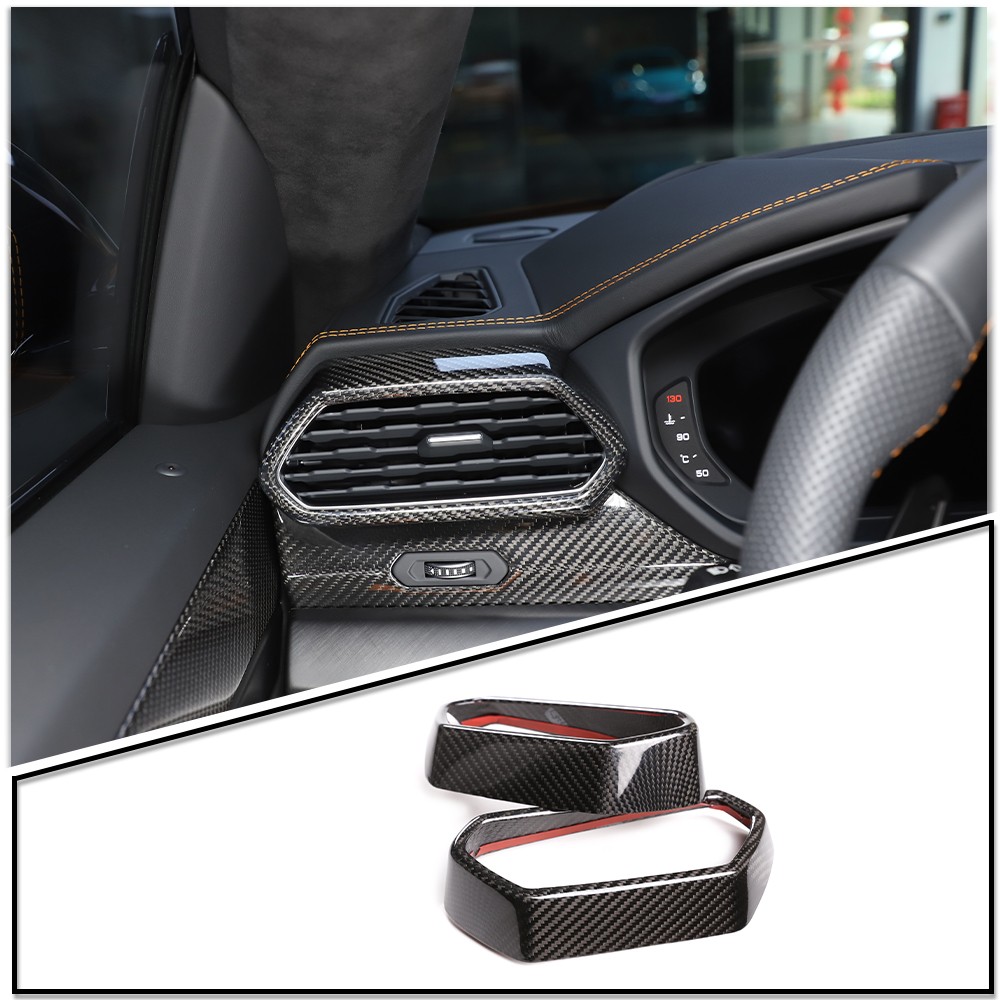 Real Dry Carbon Fiber Air Outlet Vent Cover Fit For LAMBORGHINI URUS 2018-2021