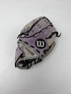 Wilson A0440 Cat Osterman  T-Ball 10'' Glove, RHT Throw Purple/Silver, Youth