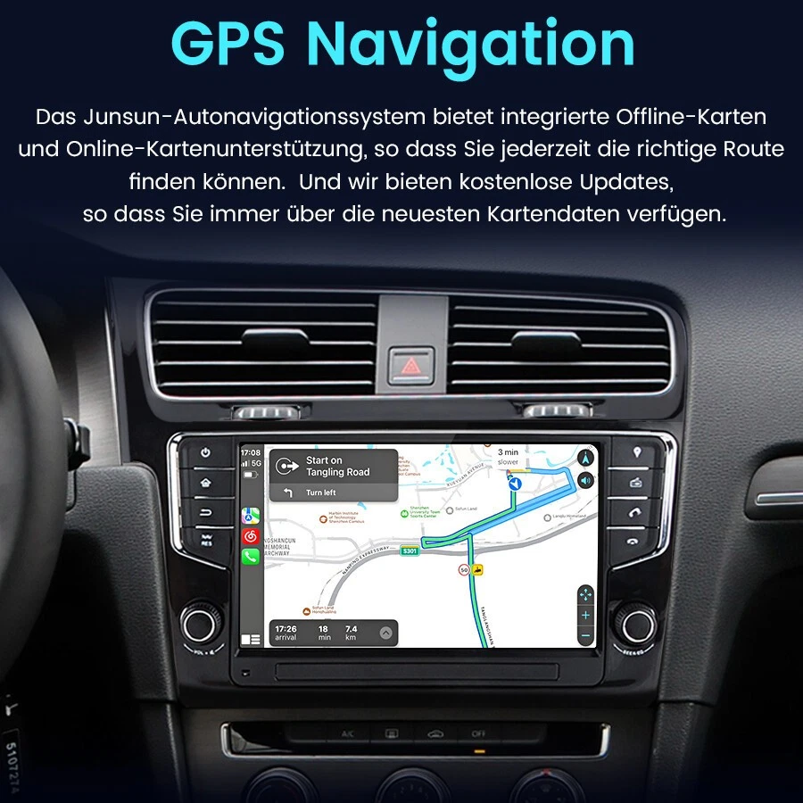 Android 14 Für VW Golf VII 2013-2017 Carplay Autoradio GPS NAVI BT WIFI DSP DAB+ - Bild 4 von 4