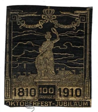 Bavaria 1910 Stoffvignette Gold 100JAHRE Oktoberfest Rarity (CA9996