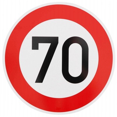 ORIGINAL Verkehrszeichen 274-70 70 km/h Verkehrsschild Schild Geburtstagschild