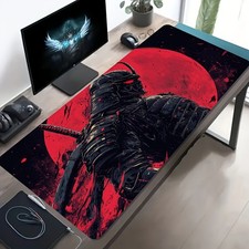1 Large Electronic Sports Game Mouse Pad, Samurai Pattern on the Background of