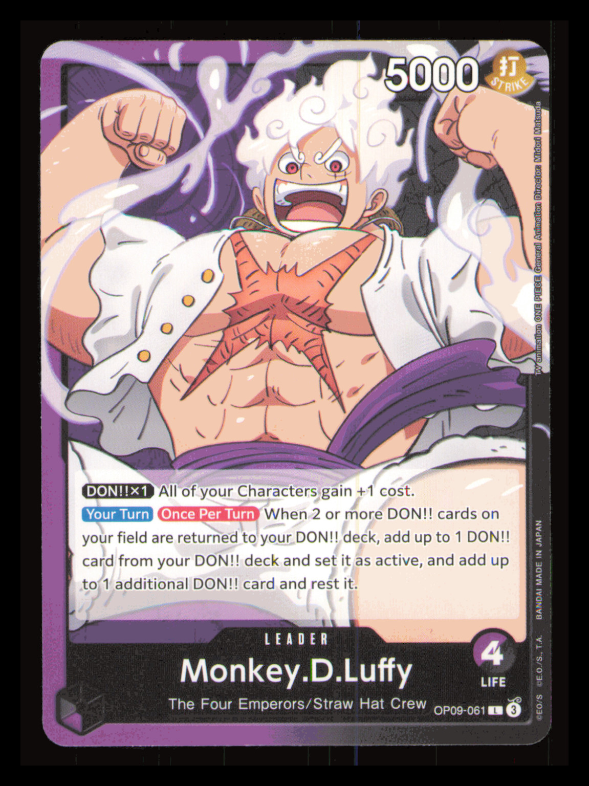 One Piece CG Monkey D Luffy OP09-061 English Emperors in the New World Leader!
