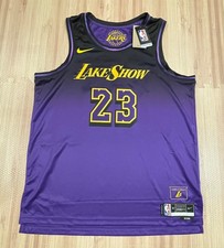 NEW Nike Dri-FIT NBA Los Angeles Lakers Lebron James Lakeshow Jersey XL MSRP 120