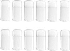 Deodorant Container Oval Empty 2.65oz/30ml - Twist-Up Refillable Plastic Tube fo