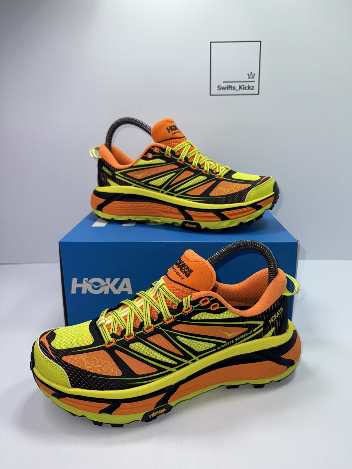 Entrenadores Hoka One One Mafate Speed 2 - Mandarina Eléctrica - Talla UK 4.5 - NUEVOS