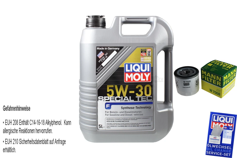 INSPEKTIONSKIT FILTER LIQUI MOLY ÖL 5L 5W-30 für Ford Fiesta VI Focus II - Bild 3 von 4