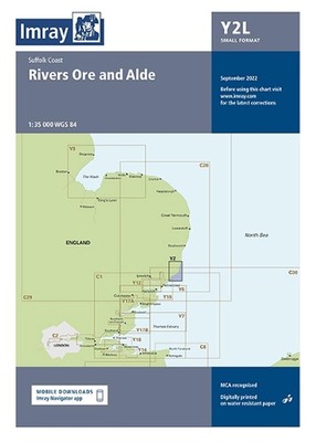 Laminated Y2 Rivers Ore and Alde (Small Format): Suffolk Coast by Imray Y. Serie