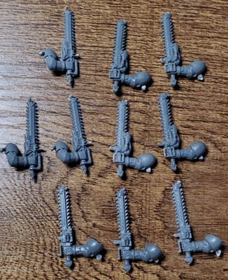 Warhammer 40k Firstborn Space Wolves Space Marine Chainswords - 10 Pcs