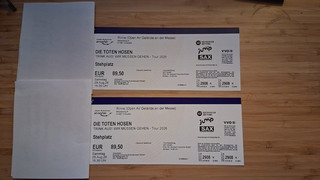 Toten Hosen 29.08.2026 Dresden 2 Tickets