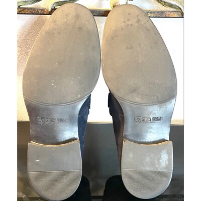 Stacy Adams Nesbit Black Leather Suede Almond Apron Pinch Toe Shoes Size 14 Stacy Adams Nesbit Black Leather Suede Almond Apron Pinch  main image 2