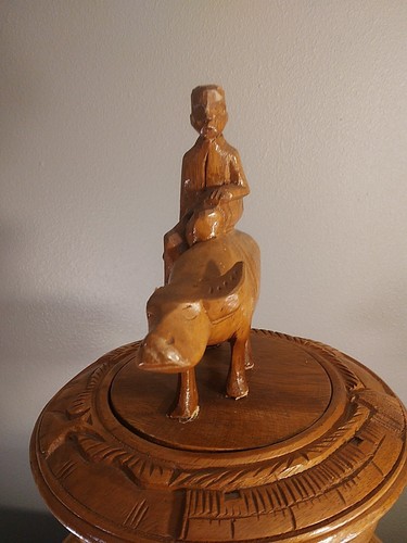 Vintage monkey pod Water Buffalo 3 Tier Lazy Susan Wooden Teak - Picture 10 of 20