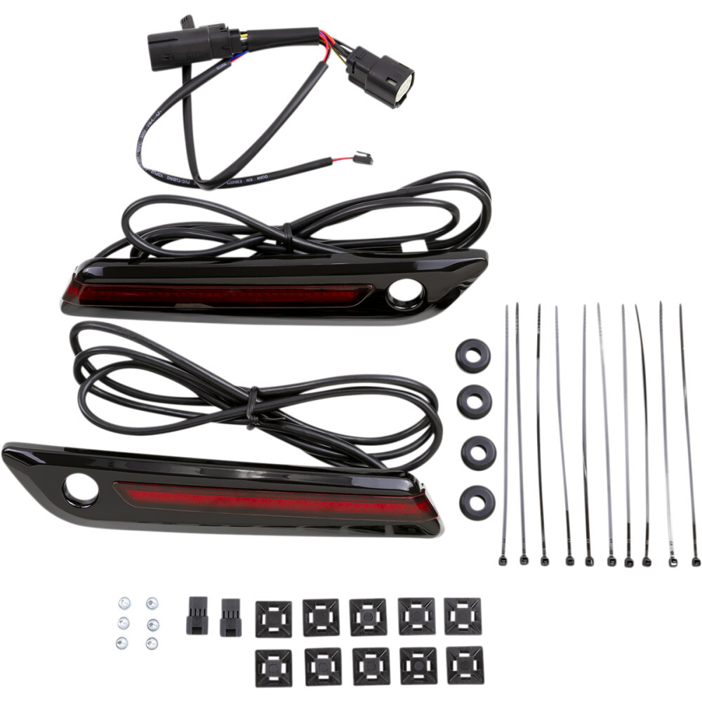 Ciro - 40171 - Led Saddlebag Hinge Cover, Red/Black for sale online | eBay