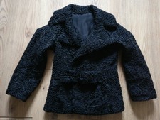 Glamorous Ladies Real Black Beaver Lamb Glossy Short Jacket Size S/10
