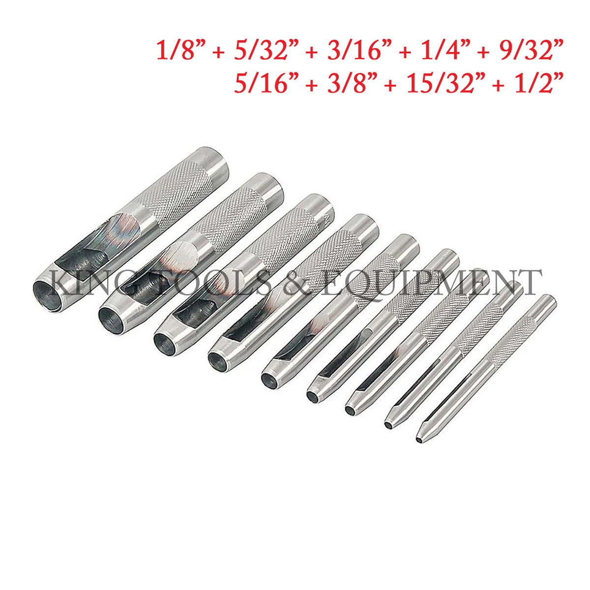 King 9-Piece Hollow Punch Set