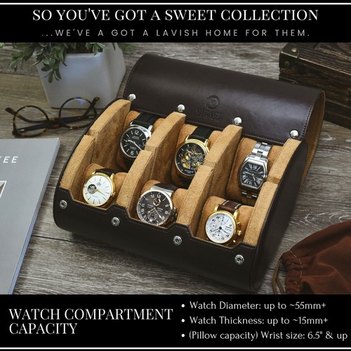 Watch Travel Case Leather Watch Case For Men Travel Watch Roll Case (VARIATIONS) - Picture 187 of 440