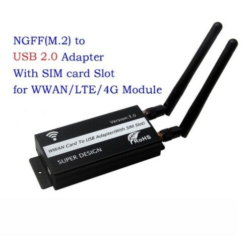 NGFF M.2 to USB2.0 USB3.0 Adapter With SIM card Slot for WWAN/LTE/3G/4G Module - Picture 2 of 39