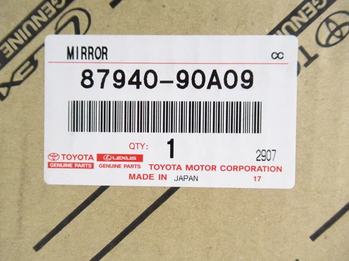 Genuine OEM Toyota 87940-90A09 Driver LH Side Mirror 1988-1990 Land Cruiser