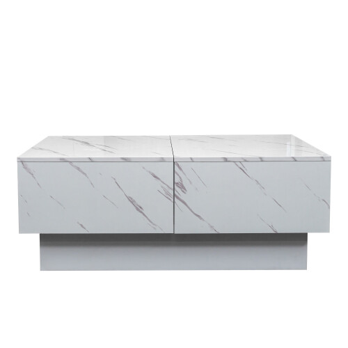 Coffee Table With Sliding Tabletop Center Table With Hidden Storage Compartment - Picture 9 of 11