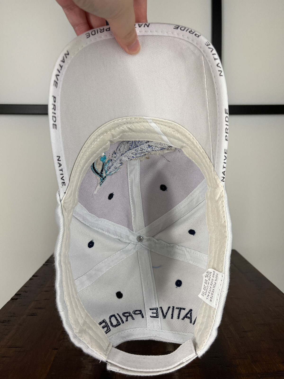 Native Pride Feather Hat Cap Strap Back Adult One… - image 11