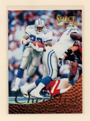 1996 Pinnacle Select Emmitt Smith #198 Check List Dallas Cowboys