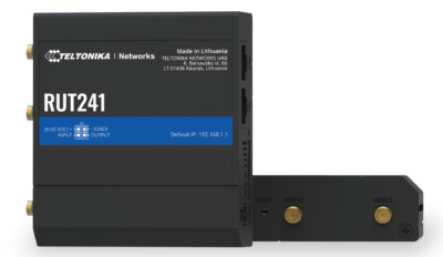 Teltonika RUT241 4G LTE, Wi-Fi, two Ethernet Ports Industrial Cellular Router