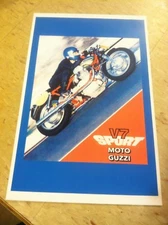 Vintage Moto Guzzi V7 Motorcycle Advertisement Poster Home Decor Gift E290