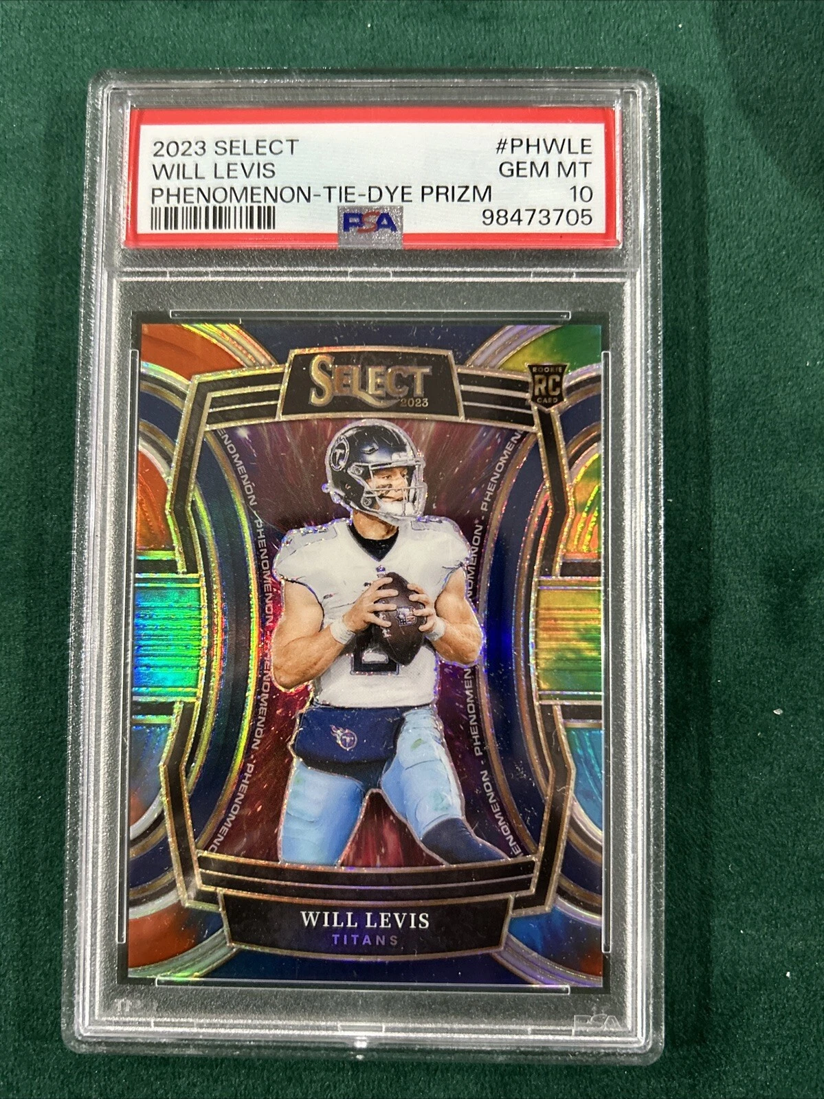 Will Levis Panini Select Phenomenon #PHWLE Tie-Dye Prizm