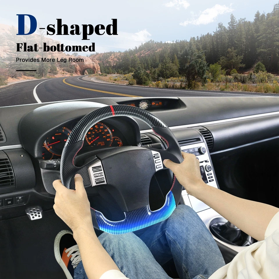 LOSCHEN Hydro-Dip Carbon Fiber Steering Wheel For INFINITI G35 2003-2007 - Image 4 of 4